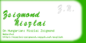 zsigmond miszlai business card